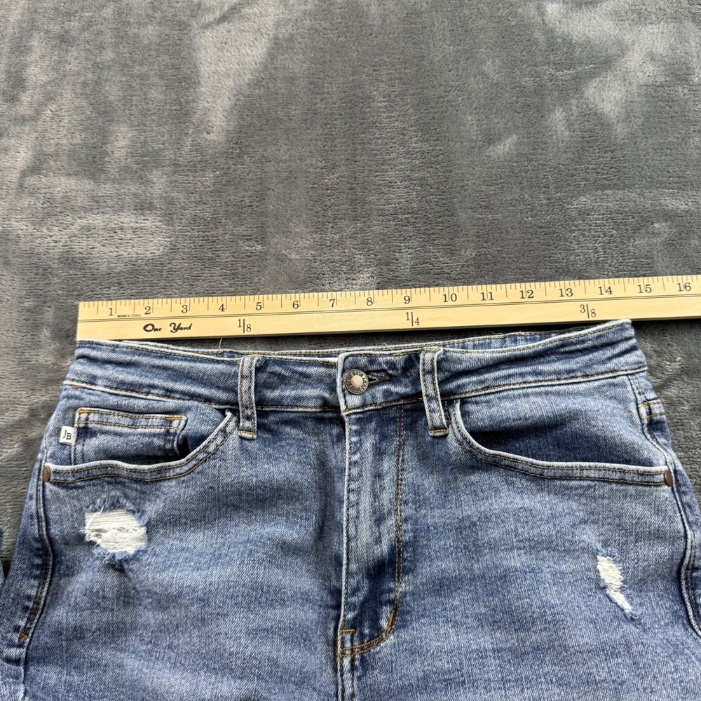 Judy Blue Slim Fit Distressed Distressed Jeans Medium Wash 9/29 High Rise - Picture 7 of 11